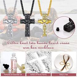 FaithHeart Custom Cremation Ashes Necklace, Stainless Steel/18K Gold Plated Urn Hold Pendant Jewelry for Women/Men- Picture/Text Custom
