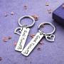 Twin Jewelry Set of 2 Good Twin Evil Twin Keychain Sister Brother Gift Cross Keychain for Twins(Good Evil Twin-KR)