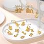 GoldChic Jewelry Initial Earrings Dangle, Girls/Women Lightweight Embossed Name Alphabet Letter Hoop Drop Earrings from A-Z Hypoallergenic for Sensitive Ears,with Gift Box
