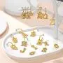 GoldChic Jewelry Initial Earrings Dangle, Girls/Women Lightweight Embossed Name Alphabet Letter Hoop Drop Earrings from A-Z Hypoallergenic for Sensitive Ears,with Gift Box