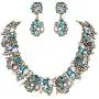BriLove Womens Tribal Ethnic Crystal Mix-Shape Cluster Statement Necklace Dangle Earrings Set BriLove Womens Tribal Ethnic Crystal Mix-Shape Cluster Statement Necklace Dangle Earrings Set