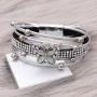 Lovglisten Snap Charms Bracelet Bangle Jewelry PU Braid Snap Button Jewelry