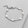 Silpada Dainty Geo Chain Bracelet in Sterling Silver, 7'' + 1'' Extender