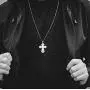 TEAMER Cross Necklace Russian Orthodox Crucifix Eastern Church Necklace Men Religious Jewelry