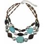 Bocar Personalized Layered Strands Turquoise Statement Chunky Necklace for Women Gifts