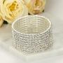Finrezio Tennis Bracelet Women Bridesmaid Rhinestone Silver Plated Adjustable Bracelets Bangle Jewelry 1-8 Row