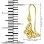 AUBE JEWELRY Hypoallergenic 14K Gold Plated 925 Sterling Silver Butterfly Dangle Earrings Adorned with Cubic Zirconia for Women AUBE JEWELRY Hypoallergenic 14K Gold Plated 925 Sterling Silver Butterfly Dangle Earrings Adorned with Cubic Zirconia for Women