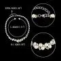 EVER FAITH Simulated Pearl Crystal Bridal Necklace Earrings Bracelet Set Clear EVER FAITH Simulated Pearl Crystal Bridal Necklace Earrings Bracelet Set Clear