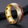 HZX JELEY 8mm Titanium Wedding Hand Ring Tungsten Silver Meteorite Fiber Inlay High Polish Comfortable Fit Silver / 18K Gold/Rose Gold for Men&Women/Size 7-12 HZX JELEY 8mm Titanium Wedding Hand Ring Tungsten Silver Meteorite Fiber Inlay High Polish Comfortable Fit Silver / 18K Gold/Rose Gold for Men&Women/Size 7-12
