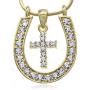 Soulbreezecollection Horseshoe Cowboy Boots Cross Pendant Necklace Cowgirl Charm Ladies Women Fashion Jewelry