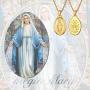 U7 Virgin Mary Necklace & Chain 22'' 18K Gold Plated Women/Men Christian Jewelry Cross Miraculous Medal Pendant Necklace, with Free Engraving Service