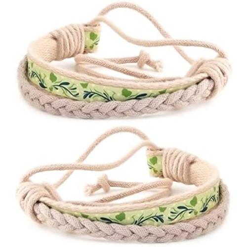 Pettsie Matching Friendship Bracelets, 2 Pack Set, Easy Adjustable, 100% Cotton