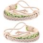 Pettsie Matching Friendship Bracelets, 2 Pack Set, Easy Adjustable, 100% Cotton