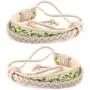 Pettsie Matching Friendship Bracelets, 2 Pack Set, Easy Adjustable, 100% Cotton