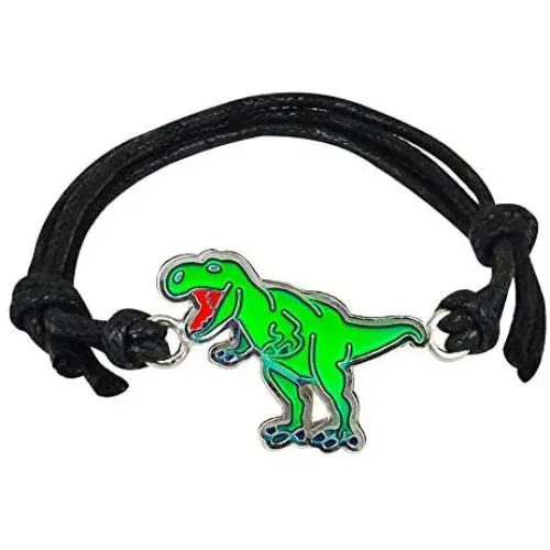 Fun Jewels Handmade T-Rex Dinosaur Charm Color Change Mood Bracelet For Boys Girls Dino Jewelry Fun Jewels Handmade T-Rex Dinosaur Charm Color Change Mood Bracelet For Boys Girls Dino Jewelry