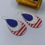 July 4th Earrings for Women - Independence Day Jewelry - Patriotic Earrings - American Flag Patriotic Jewelry - Red, White and Blue - Stripes & Stars - Sequence Earrings for Women