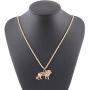 MIXIA Chic Trendy Male Alloy Gold Color Lion Pendant Necklace for Men Boys Fashion Animal Charm Necklace Jewelry