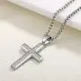 YL Mens Cross Necklace 316L Stainless Steel Jesus Ankh Pendant Rolo Chain Jewelry YL Mens Cross Necklace 316L Stainless Steel Jesus Ankh Pendant Rolo Chain Jewelry