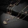 Fdesigner Layered Choker Stars Evil Eyes Necklace Pendant Chain Bohemian Collar Crystal Necklaces Jewelry for Women Girls (5)