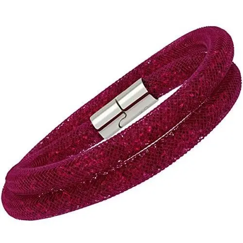 Swarovski Stardust Fuchsia Double Wrap Bracelet 5089833 Swarovski Stardust Fuchsia Double Wrap Bracelet 5089833