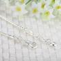 RUBYCA 10pcs White Silver Plated Heart Lobster European Snake Chain Bracelets fit Charm Beads 7.5''