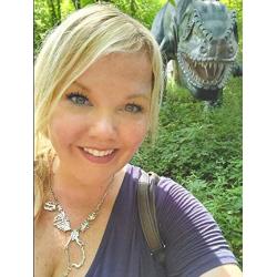 Dinosaur Skeleton Tyrannosaurus Necklace Pendant Animal Short Choker for Women Children Gift