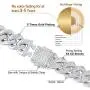 KRKC&CO 12mm/18mm/15mm Iced Cuban Link Chain for Men, 14k Gold Cuban Chain Necklace, Cuban Choker, Hip Hop Jewelry, Prong-Setting 5A CZ Stones, Durable Anti-Tarnish Urban Street-wear Everlasting Shine