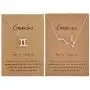 choice of all 2Pcs Silver Zodiac Necklace for Women,12 Constellation Zodiac Pendant Necklace Astrology Necklace with Message Card Zodiac Jewelry Gift
