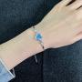 CiNily Opal Heart Bracelet for Women Girls 18K Gold Plated Adjustable Bracelets for Her