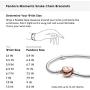 PANDORA Jewelry Moments Heart Clasp Snake Chain Rose Bracelet