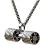 JAJAFOOK Jewelry Mens Womens Stainless Steel Fitness Gym Dumbbell Barbell Chain Pendant Necklace JAJAFOOK Jewelry Mens Womens Stainless Steel Fitness Gym Dumbbell Barbell Chain Pendant Necklace