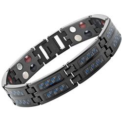 Willis Judd Mens Titanium Magnetic Bracelet Carbon Fiber & Free Link Removal Tool