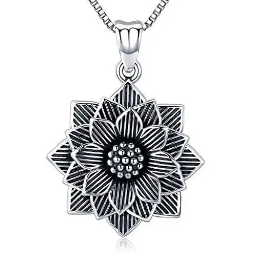 Odinstone Lotus Flower Necklace S925 Sterling Silver Yoga Pendant Fine Jewelry Gift for Women(with Gift Box) Odinstone Lotus Flower Necklace S925 Sterling Silver Yoga Pendant Fine Jewelry Gift for Women(with Gift Box)