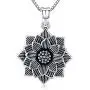 Odinstone Lotus Flower Necklace S925 Sterling Silver Yoga Pendant Fine Jewelry Gift for Women(with Gift Box) Odinstone Lotus Flower Necklace S925 Sterling Silver Yoga Pendant Fine Jewelry Gift for Women(with Gift Box)