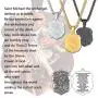 Men Women Personalized St. Michael Saint Christopher Necklace Stainless Steel/18K Gold Plated Round/Oval/Shield Patron Saint Biblical Archangel Pendant Necklaces with 22'' Square Box Chain,Gift Packed