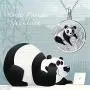 Waysles Panda Necklace 925 Sterling Silver Cute Animal Pendant Necklace Jewelry Gifts for Women Daughter Panda Lovers Waysles Panda Necklace 925 Sterling Silver Cute Animal Pendant Necklace Jewelry Gifts for Women Daughter Panda Lovers