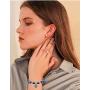 Picano 2 Pcs Turkish Evil Eye Pendant Necklace Evil Eyes Bracelet Hamsa Hand of Fatima Bracelet Lucky Protection Jewelry Set