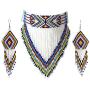 Native Style Seed Beads Beaded Choker Bib Statement Necklace