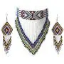 Native Style Seed Beads Beaded Choker Bib Statement Necklace Native Style Seed Beads Beaded Choker Bib Statement Necklace