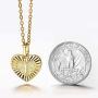 Trendsmax Heart Love Initial Letter A to Z Alphabet Pendant Necklace Gift for Women Girls Gold Plated Stainless Steel Rolo Link Chain Necklace Length Personalized