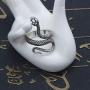 MIXIA Retro Punk Exaggerated Spirit Cobra Snake Ring Fashion Animal Personality Stereoscopic Opening Adjustable Ring