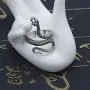 MIXIA Retro Punk Exaggerated Spirit Cobra Snake Ring Fashion Animal Personality Stereoscopic Opening Adjustable Ring MIXIA Retro Punk Exaggerated Spirit Cobra Snake Ring Fashion Animal Personality Stereoscopic Opening Adjustable Ring