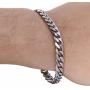 Trendsmax 7mm Mens Women Chain Gold Silver Black Stainless Steel Curb Cuban Link Chain Bracelet 7-11inch