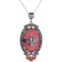 Asoodehdelan Antique Silver Red Farvahar Necklace Iranian Persian Gift Iran Zoroastrian Faravahar Art Asoodehdelan Antique Silver Red Farvahar Necklace Iranian Persian Gift Iran Zoroastrian Faravahar Art