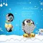 NINAQUEEN 925 Sterling Silver Penguin Gold Plated Bracelet Bead Charms Animal Fever Collocation with 5A Cubic Zirconia Fit Pandora European Bracelets NINAQUEEN 925 Sterling Silver Penguin Gold Plated Bracelet Bead Charms Animal Fever Collocation with 5A Cubic Zirconia Fit Pandora European Bracelets
