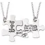 Melix Home Friendship Necklace for 2 Side by Side Best Friends Close in Heart Necklace Keyring Set Melix Home Friendship Necklace for 2 Side by Side Best Friends Close in Heart Necklace Keyring Set