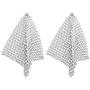 Solememo Long CZ Diamond Star with Waterfall Chandelier Dangle Statement Earrings for Wedding Prom Party