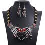 siya Vintage Ethnic Alloy Pendant Jewelry & Earring Set for Women Exaggerated Temperament Necklace Earrings Bracelet Gifts from Relatives and Friends