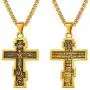 U7 Vintage Crucifix Pendant Christian Jewelry Vintage Black Plated/Stainless Steel/18K Gold Plated Orthodox Cross Catholic Necklace U7 Vintage Crucifix Pendant Christian Jewelry Vintage Black Plated/Stainless Steel/18K Gold Plated Orthodox Cross Catholic Necklace