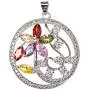Ray Jewelry Non Tarnish Rhinestone Floral Pendant Ray Jewelry Non Tarnish Rhinestone Floral Pendant